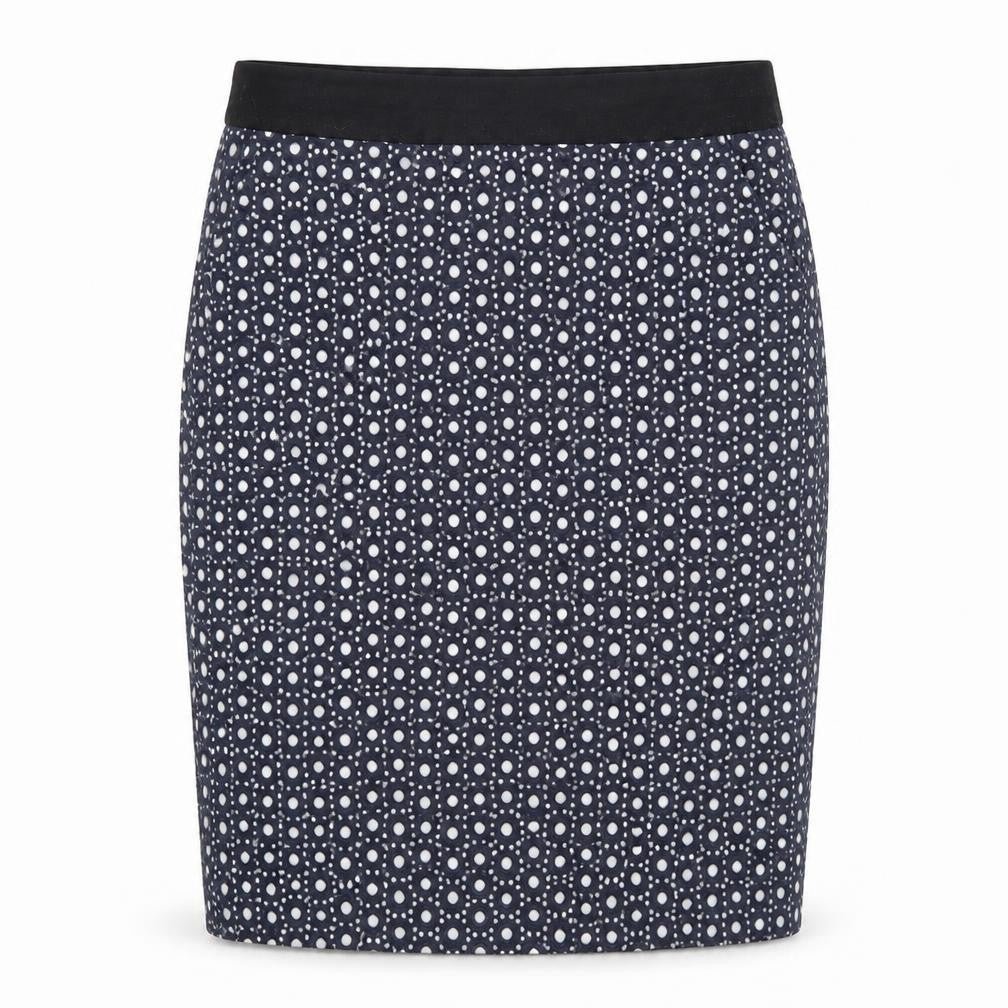 Jasper Conran Women's Blue Geometric Pencil Skirt Size 14