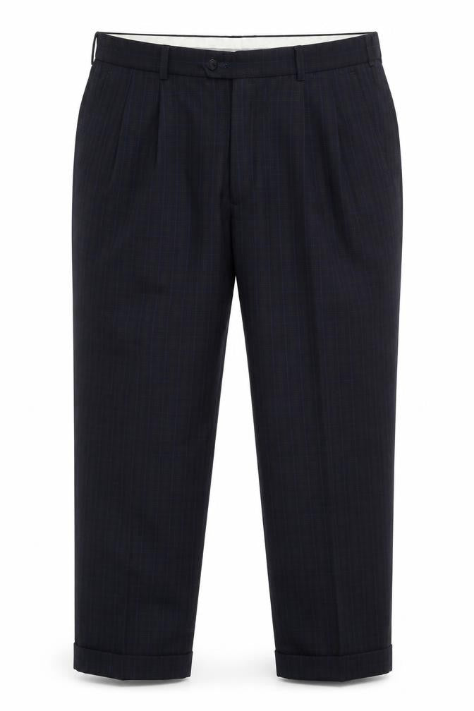 Marks & Spencer Men's Blue Check Trousers Size 40