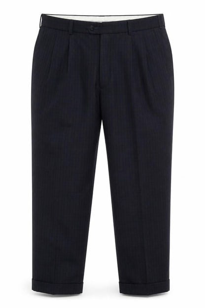 Marks & Spencer Men's Blue Check Trousers Size 40