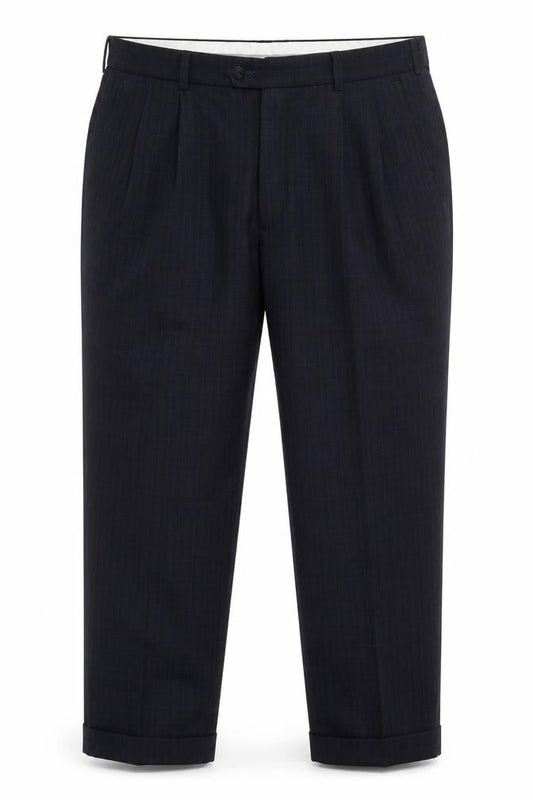 Marks & Spencer Men's Blue Check Trousers Size 40