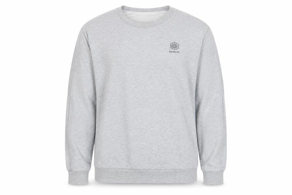 Reebok Men's Grey Pullover Sweatshirt, Medium