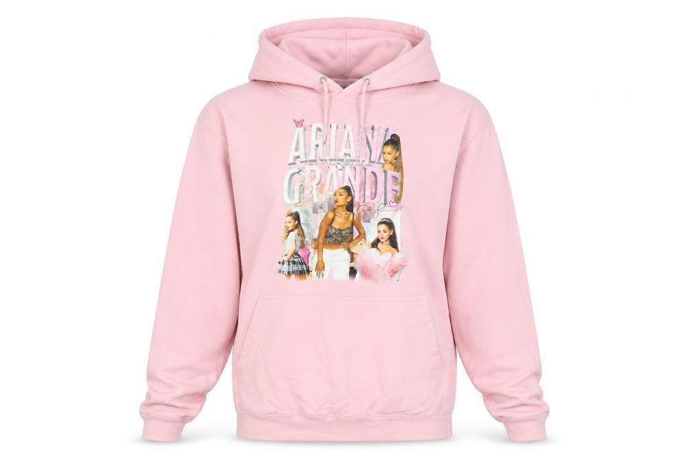 Women's Pink Celebrity Hooded Pullover Hoodie - M