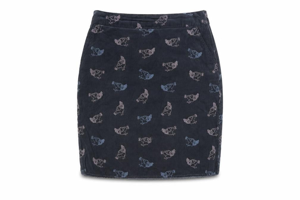 White Stuff Women's Black Animal Print Pencil Skirt 10