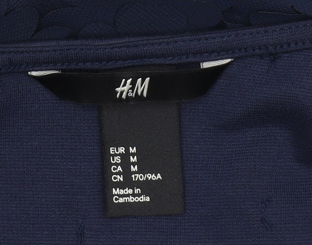 H&M Women's Blue Shift Dress, Size 12