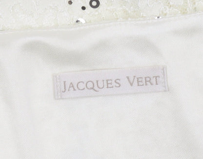 Jacques Vert Women’s Ivory Sequin Blouse - Size 10