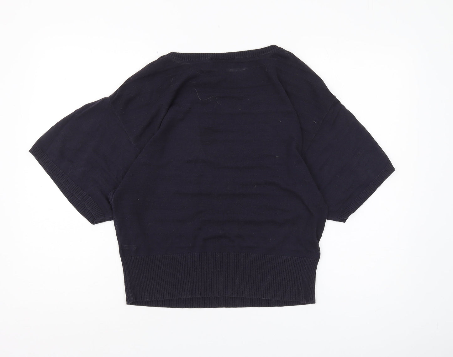 Warehouse Women's Black Cotton Pullover Jumper Size 12