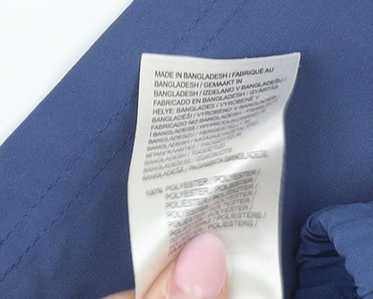 Close-up detail of Slazenger boys’ blue athletic shorts 9-10 years