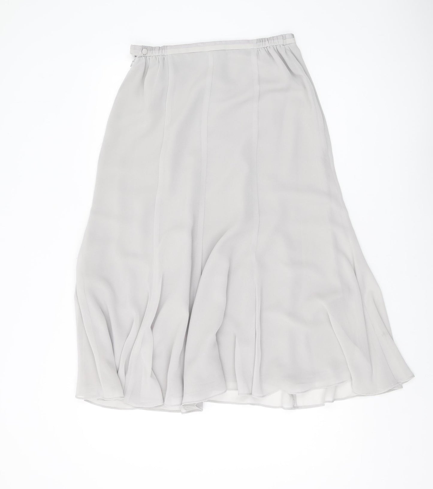 Jacques Vert Grey A-Line Midi Skirt Size 10