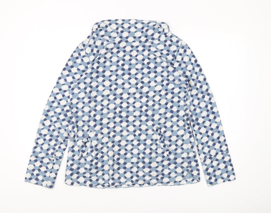 White Stuff Women's Blue Polka Dot T-Shirt UK 10