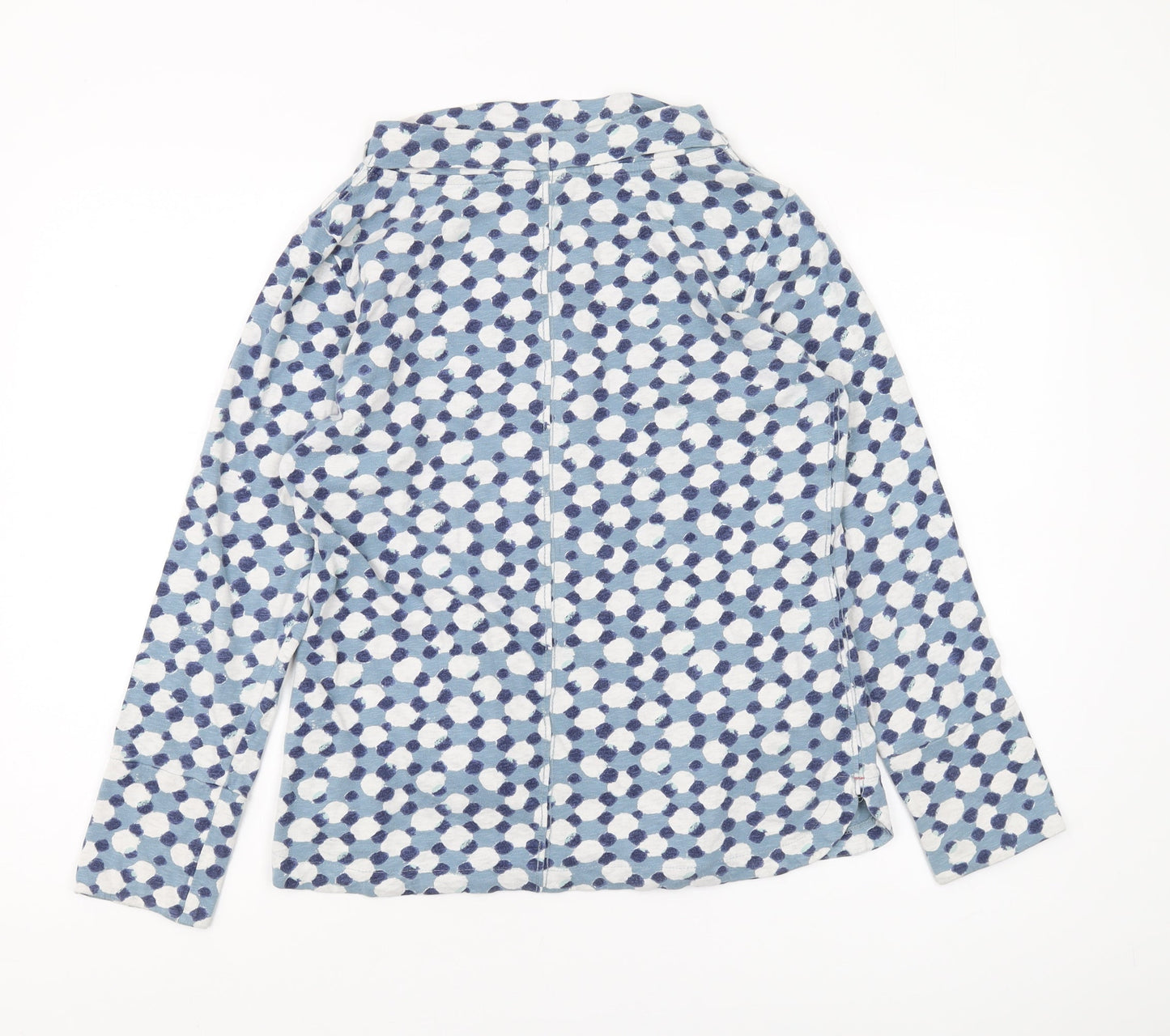 White Stuff Women's Blue Polka Dot T-Shirt UK 10