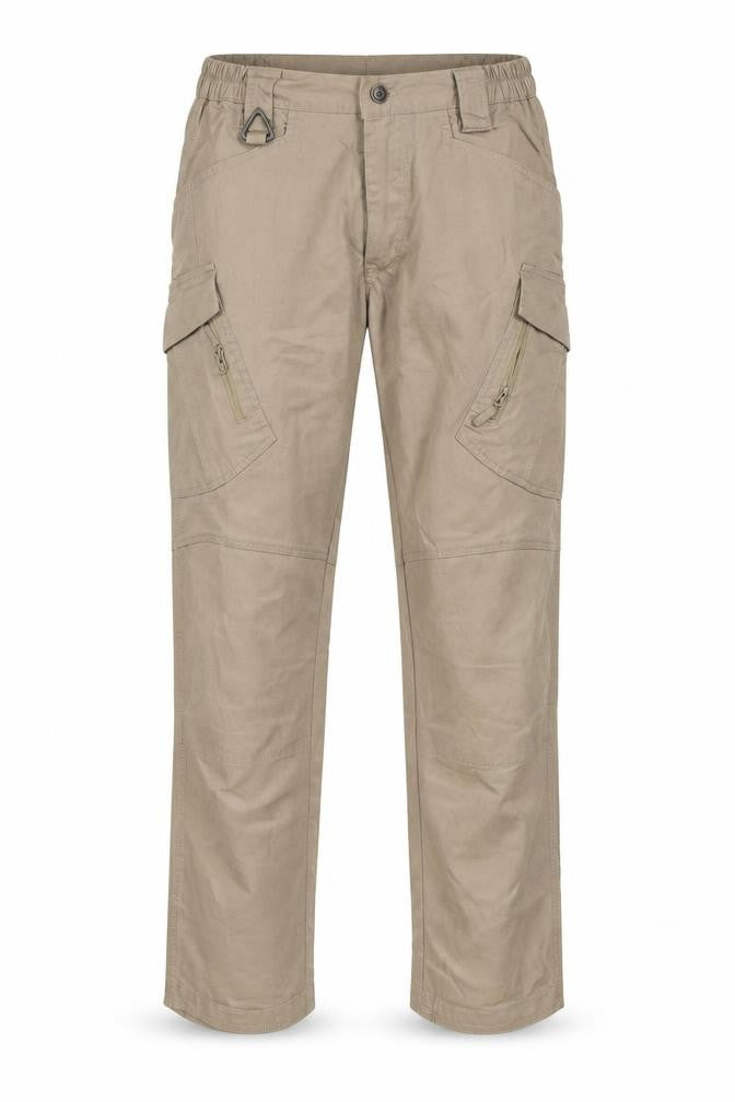Tactical Cargo Pants for Men - Beige, M-L, Cotton
