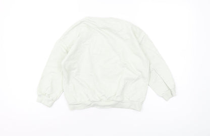 Back view of George girls’ frozen blue pullover sweatshirt 7-8 years