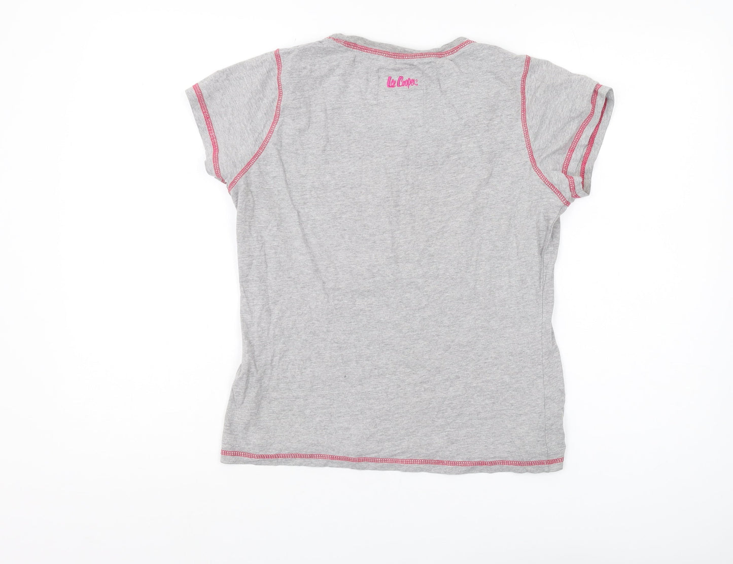 Lee Cooper Women's Grey T-Shirt, Size 14, Casual Vintage Look