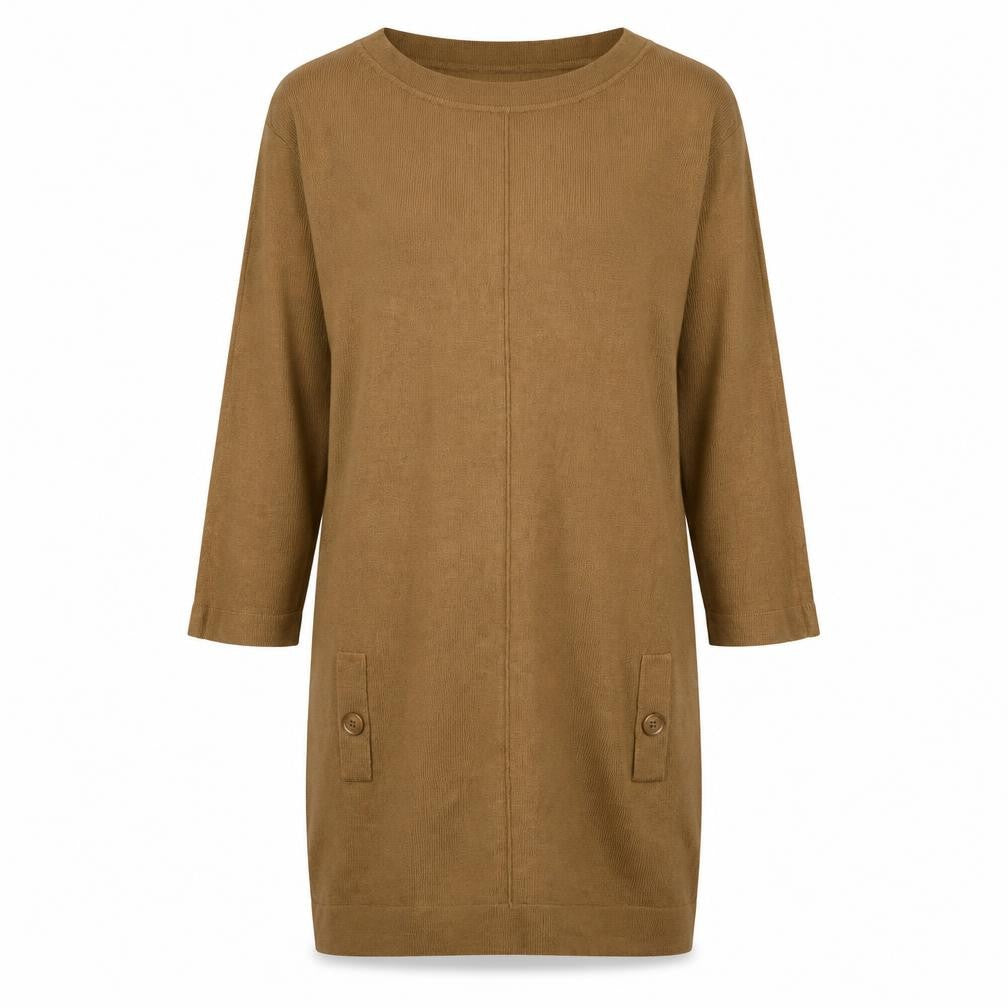 Wallis Women's Brown Jumper Dress, Size S, 3/4 Sleeve