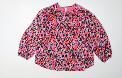 Marks & Spencer Women's Pink Animal Print Blouse 10