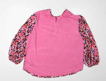 Marks & Spencer Women's Pink Animal Print Blouse 10