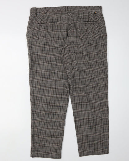 Farah Men's Multicoloured Check Slim Chino Trousers 34