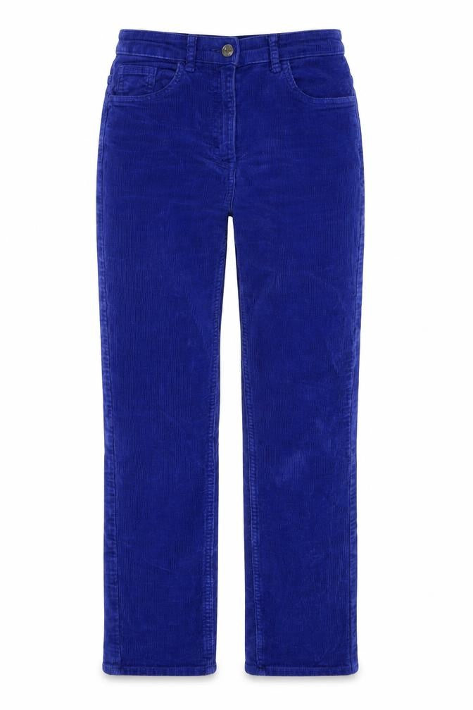 Weekday Women's Blue Slim Corduroy Trousers Size 6