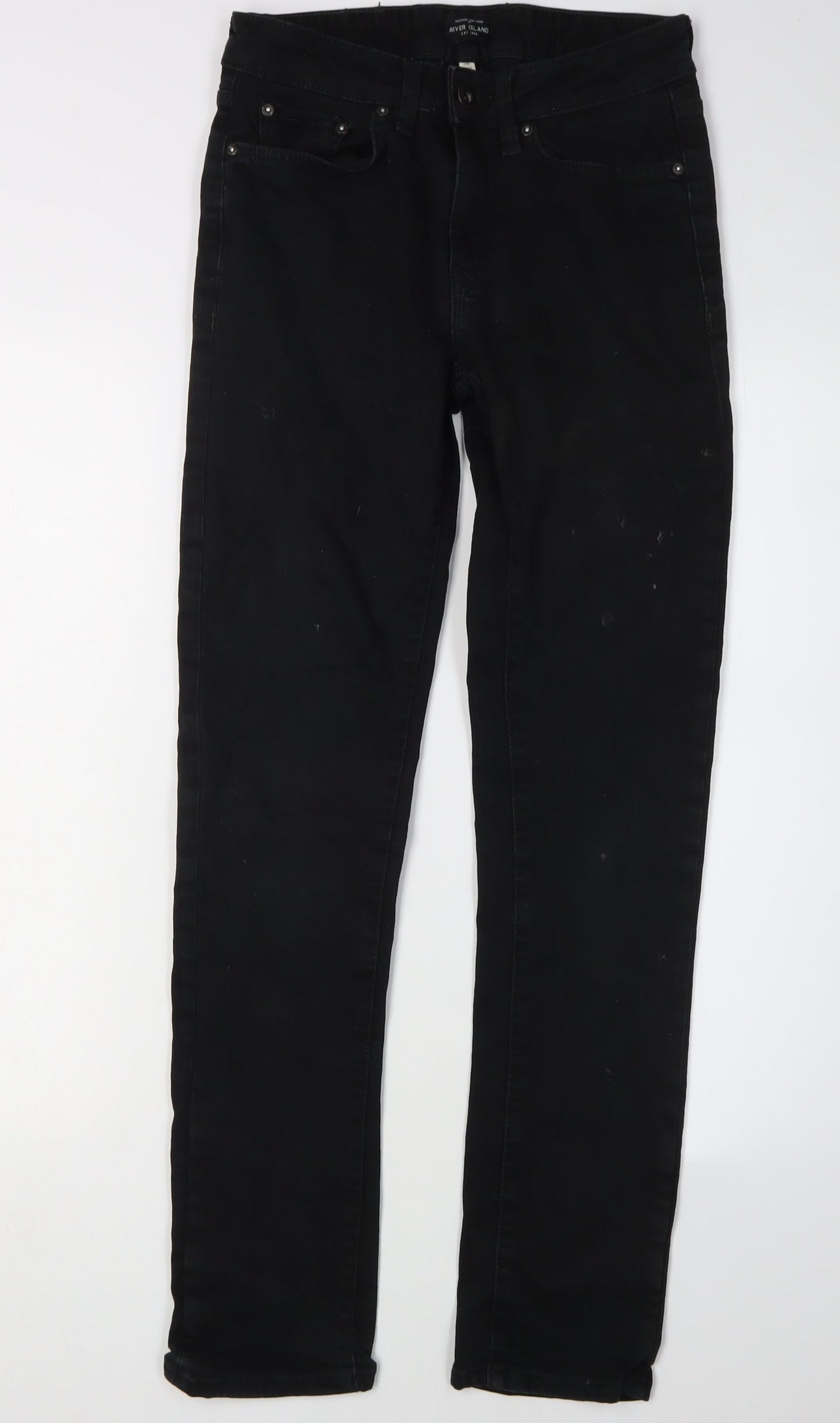 River Island Men's Black Skinny Denim Jeans Size 26 Slim