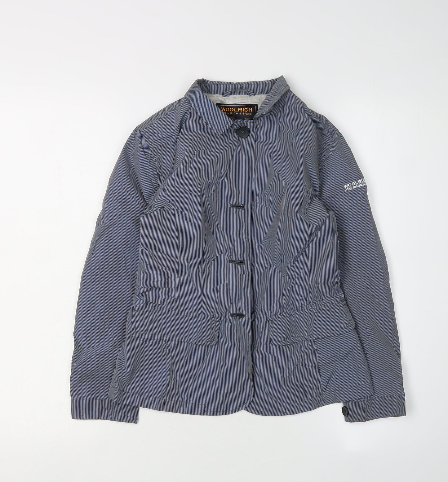 Woolrich Girls Blue Check Jacket Size 14 - Polyester, Spring/Autumn