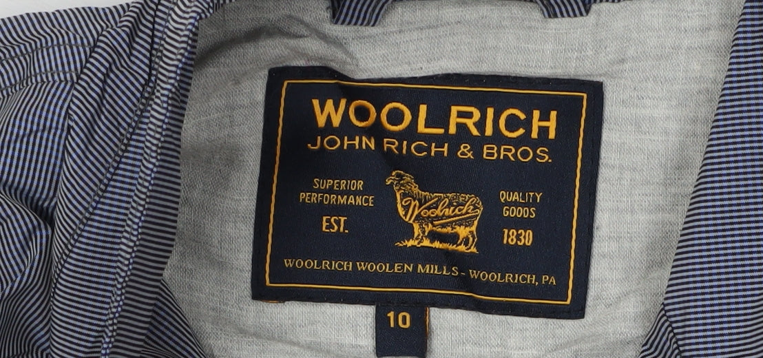 Woolrich Girls Blue Check Jacket Size 14 - Polyester, Spring/Autumn