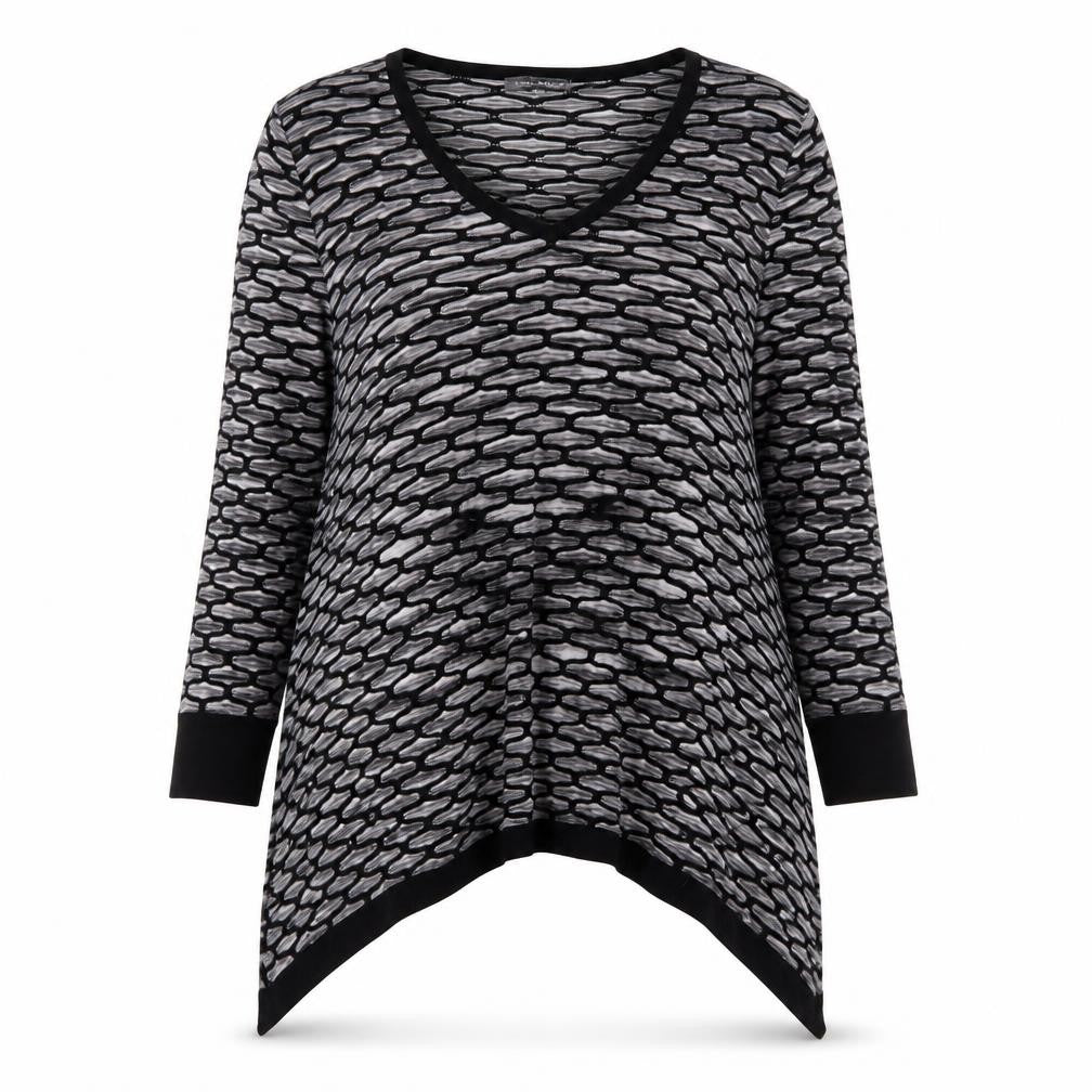 Laura Ashley Women's Black V-Neck Pullover Jumper, Size 12