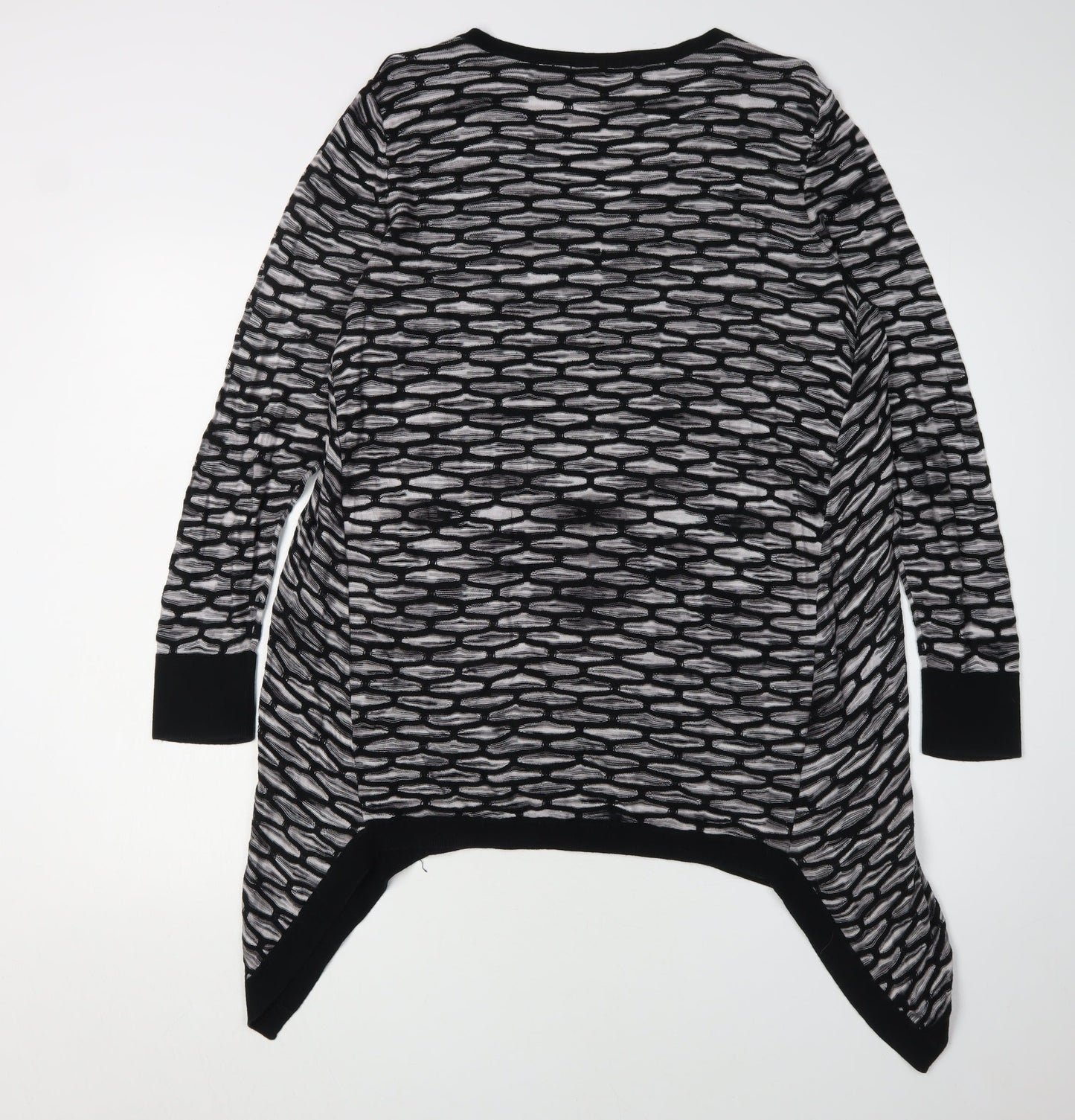 Laura Ashley Women's Black V-Neck Pullover Jumper, Size 12