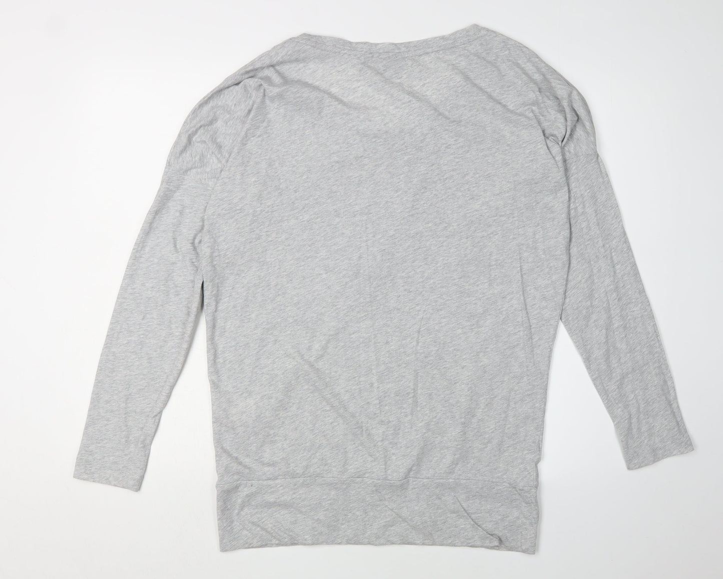 Animal Women's Grey Feather Print T-Shirt Size 12