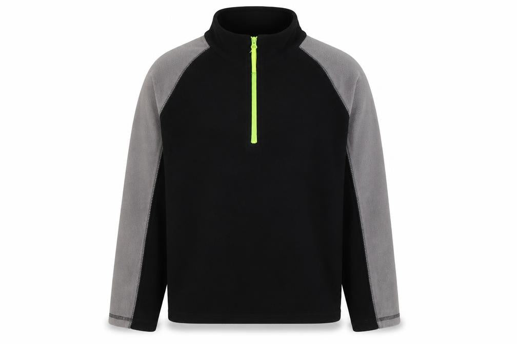 Mountain Warehouse Boys Black Fleece 9-10 Years Half Zip Hoodie
