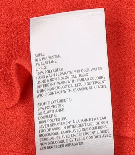 Whistles Women Orange Sheath Dress Size 10