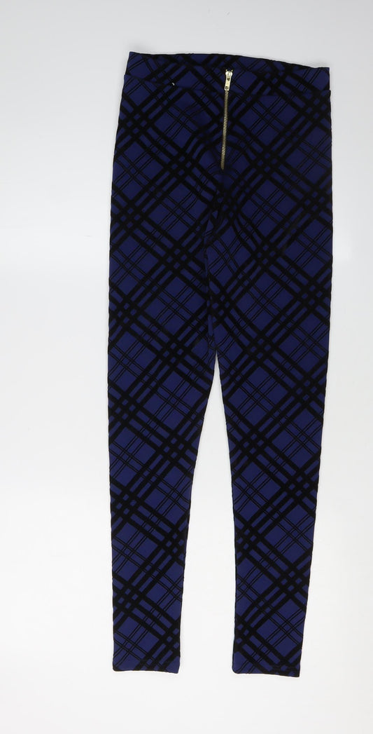 Rock & Rags Firetrap Women's Blue Check Leggings XS