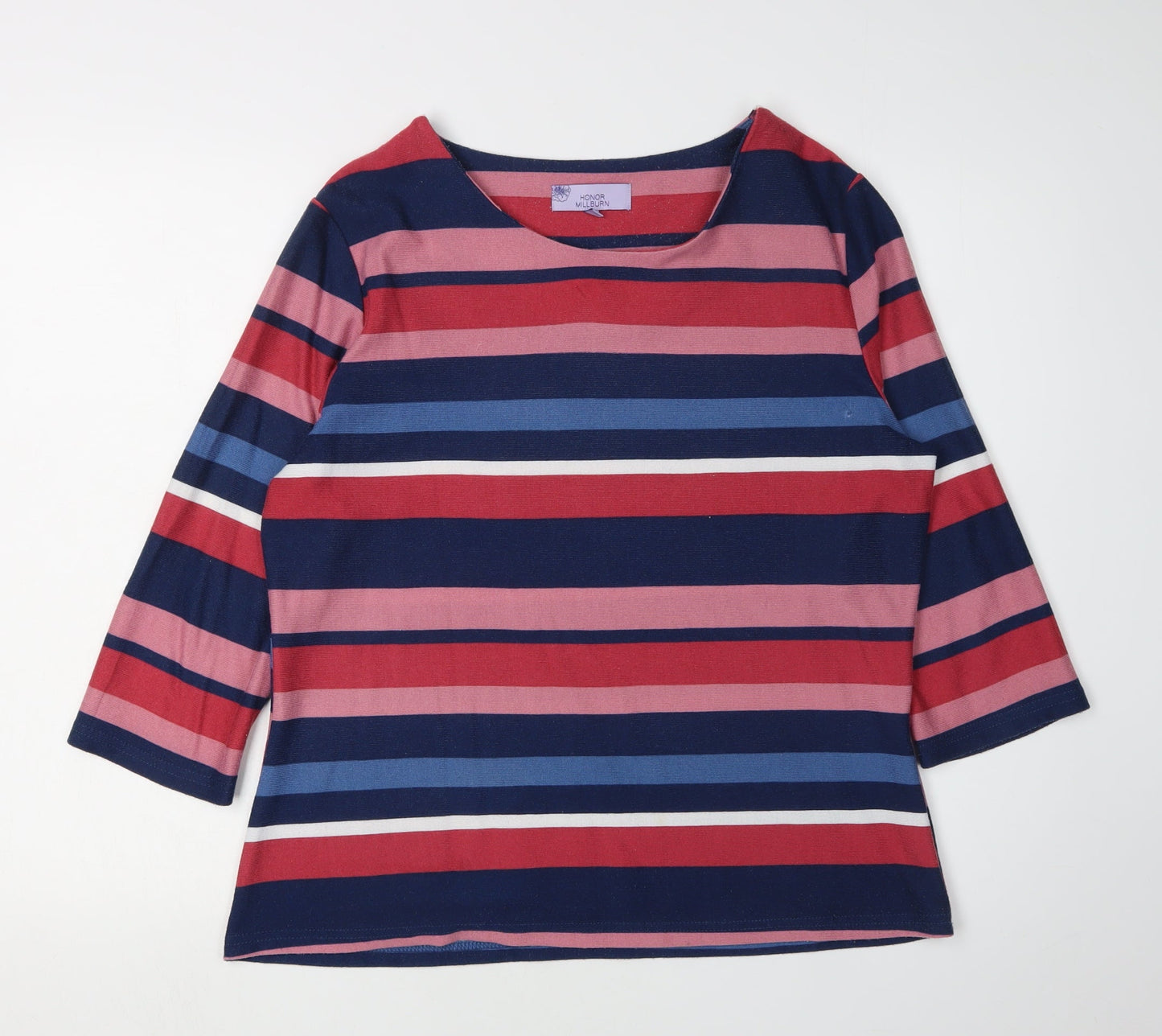 Honor Millburn Women's Multicoloured Striped T-Shirt Size 16