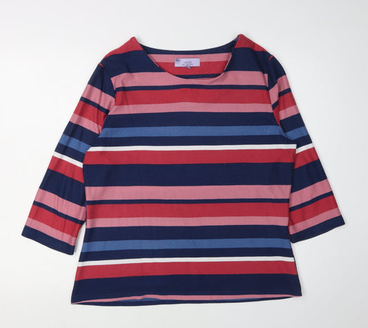 Honor Millburn Women's Multicoloured Striped T-Shirt Size 16