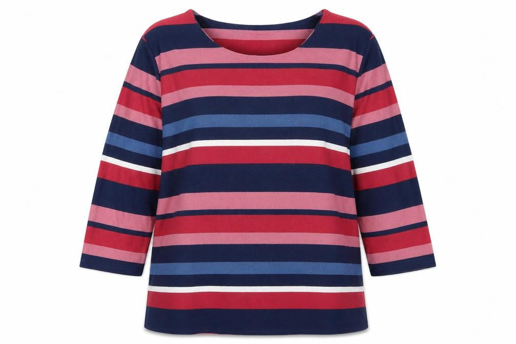 Honor Millburn Women's Multicoloured Striped T-Shirt Size 16