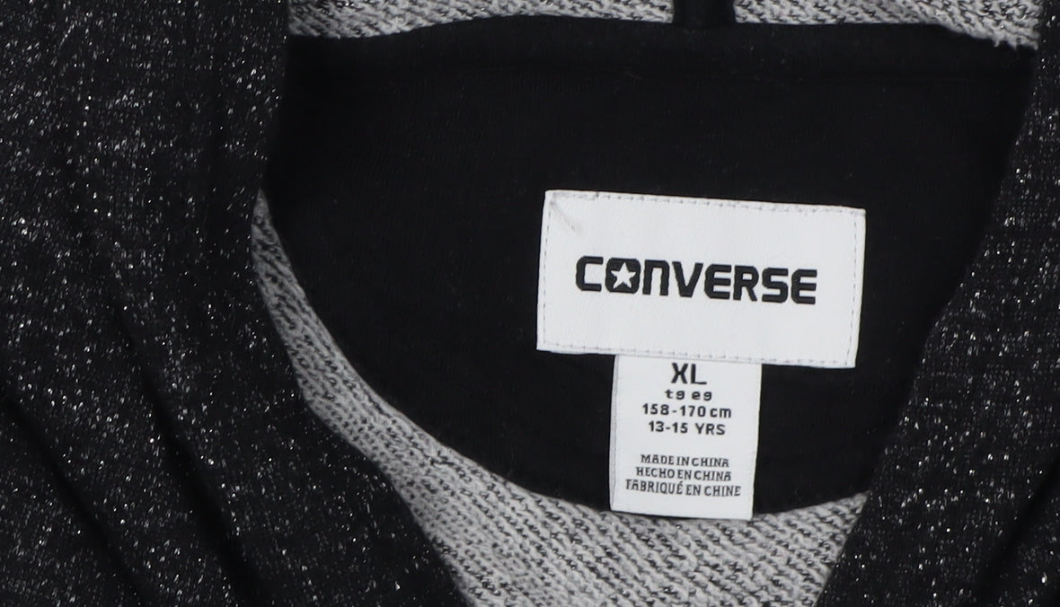 Converse Girls Black XL Pullover Hoodie