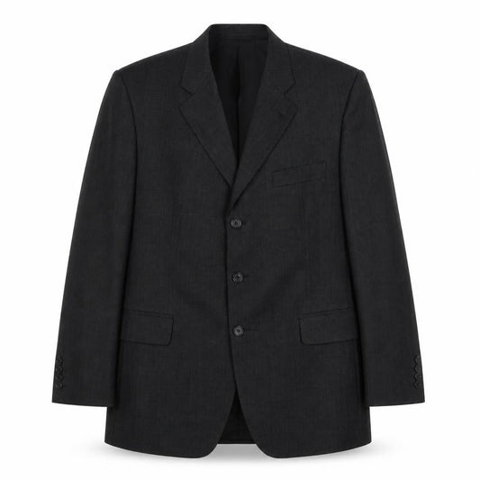 Aquascutum Men's Black Blazer - 42S Notch Lapel Formal