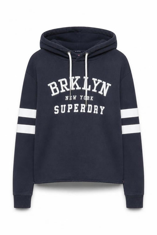 Superdry Women's Black XXS Hoodie Pullover with Logo