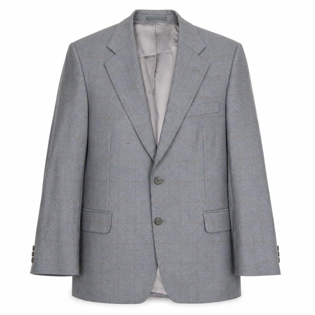 Magee Men's Grey Check Blazer, 40S, Classic Fit