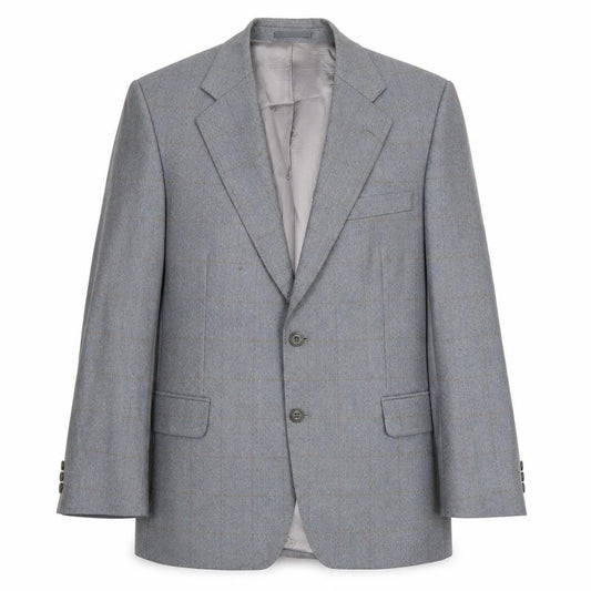Magee Men's Grey Check Blazer, 40S, Classic Fit