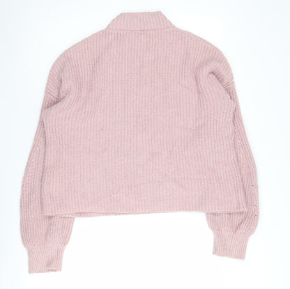 Gap Women's Pink Mock Neck Pullover Sweater L