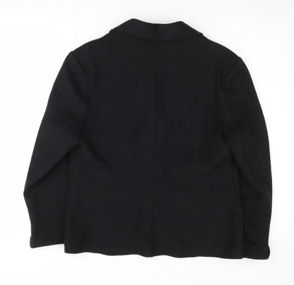 Back view of Oscar B. Women's Black Wool Blend Blazer -, size 16