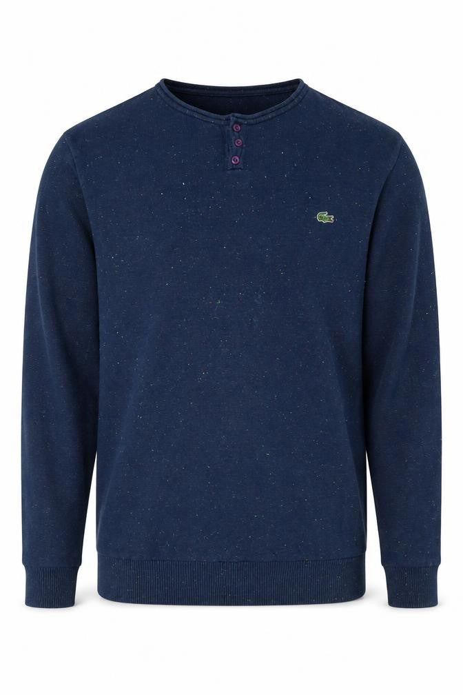 Lacoste Men's Blue Henley Jumper Size M