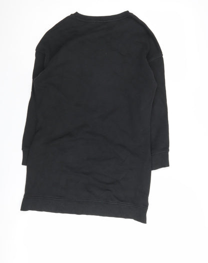 Back view of Next girls’ black graphic sequin sweatshirt 8 years