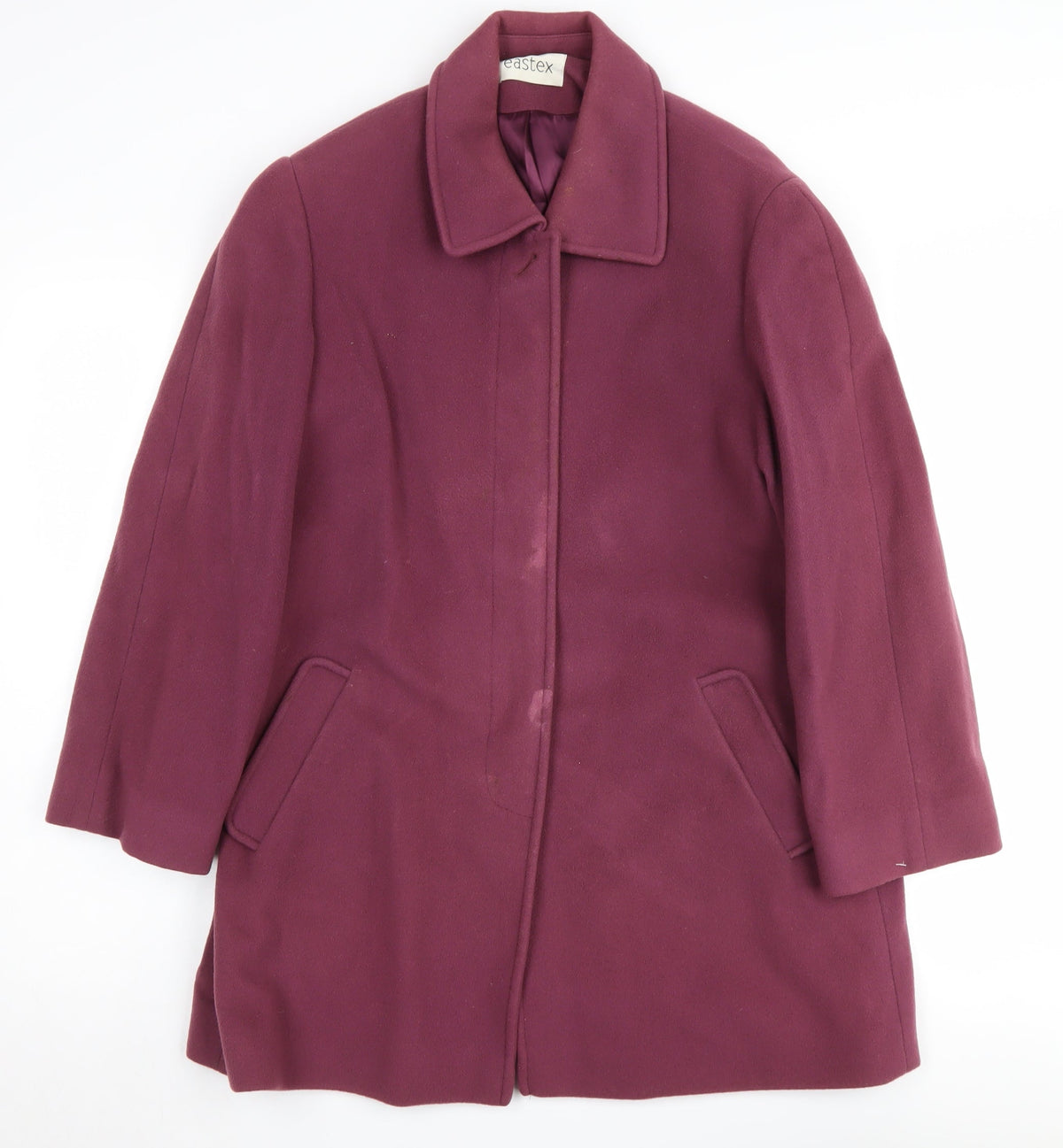 Eastex Women's Purple Wool Cashmere Coat Size 10