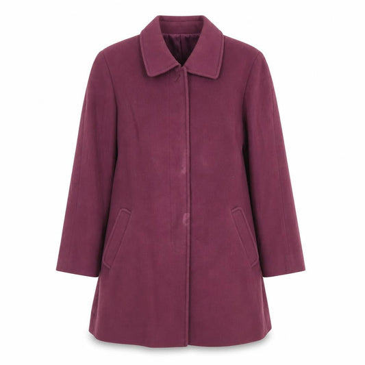 Eastex Women's Purple Wool Cashmere Coat Size 10