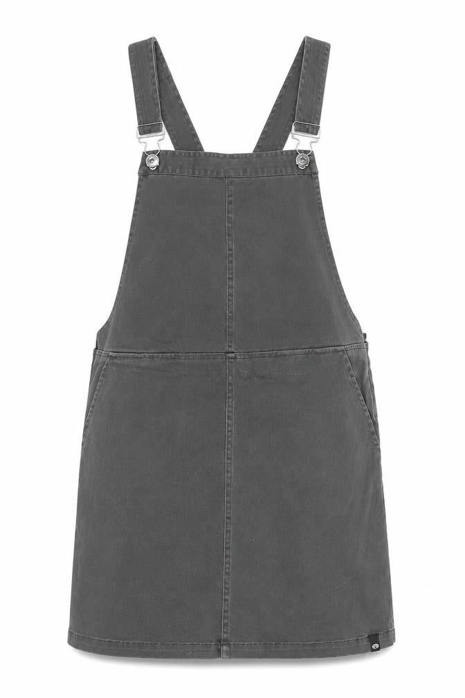 Animal Women's Grey Pinafore Dress Size 6 Casual Canvas Straps