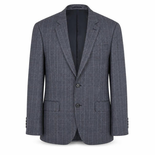 Jaeger Men's Grey Check Blazer 40S Classic Business