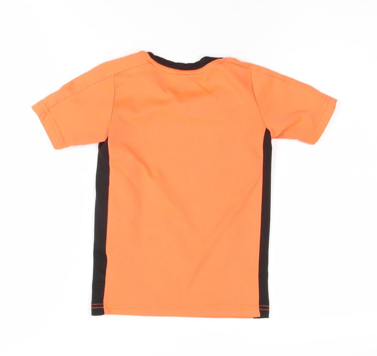 Back view of Sondico boys’ orange t-shirt, size 3-4, years, sports style