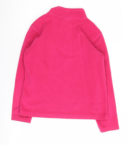 Back view of Regatta girls’ pink fleece pullover sweatshirt 11-12 years