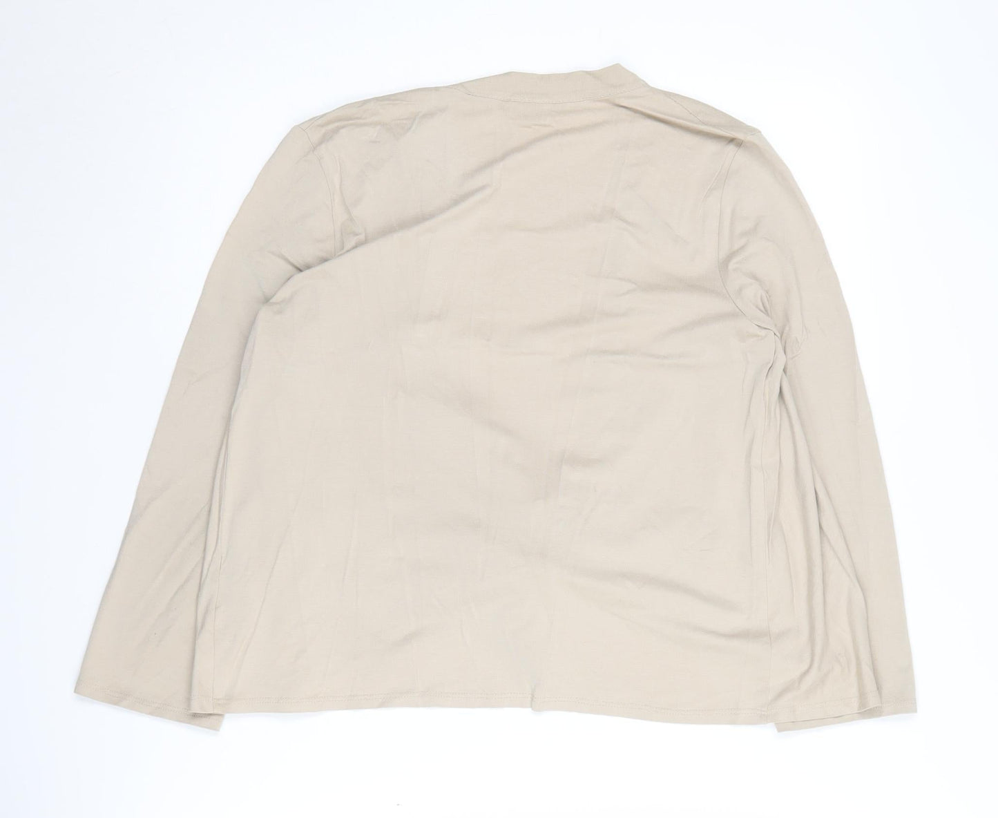 Viyella Women's Beige Wrap Jumper M Long Sleeve